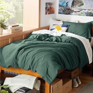 image:imageBedsure Tan Gingham Ruffle Duvet Cover SetVintage Farmhouse Bedding Queen  Cottagecore Aesthetic Ruffle Edges Soft Lightweight Hidden Zipper Inner Ties 90x90 Comforter Cover 2 Pillow Shams01  Forest Green No Comforter