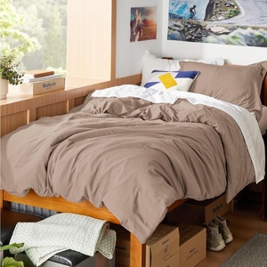 image:imageBedsure Tan Gingham Ruffle Duvet Cover SetVintage Farmhouse Bedding Queen  Cottagecore Aesthetic Ruffle Edges Soft Lightweight Hidden Zipper Inner Ties 90x90 Comforter Cover 2 Pillow Shams02  Khaki No Comforter