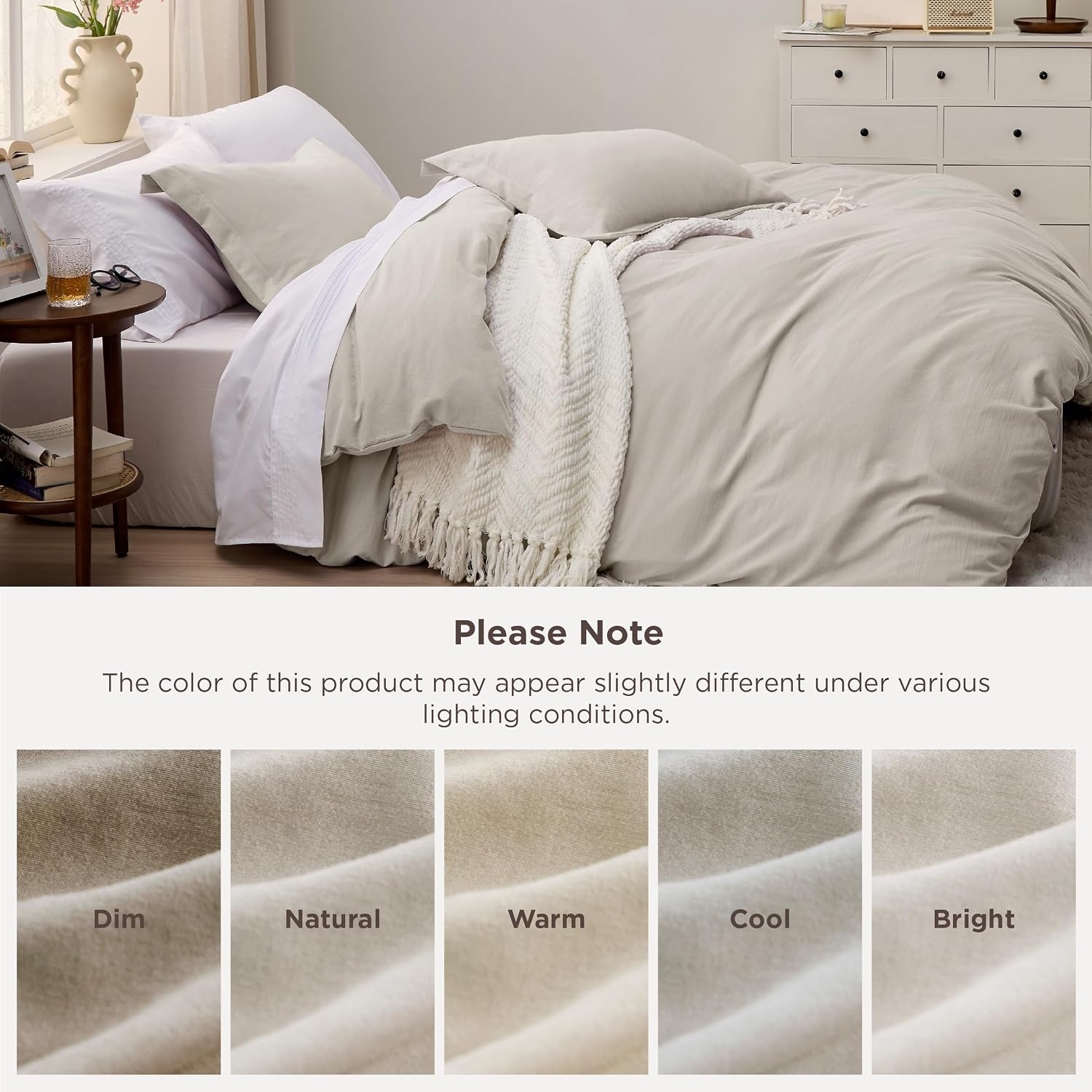 image:imageBedsure Tan Gingham Ruffle Duvet Cover SetVintage Farmhouse Bedding Queen  Cottagecore Aesthetic Ruffle Edges Soft Lightweight Hidden Zipper Inner Ties 90x90 Comforter Cover 2 Pillow ShamsBeige