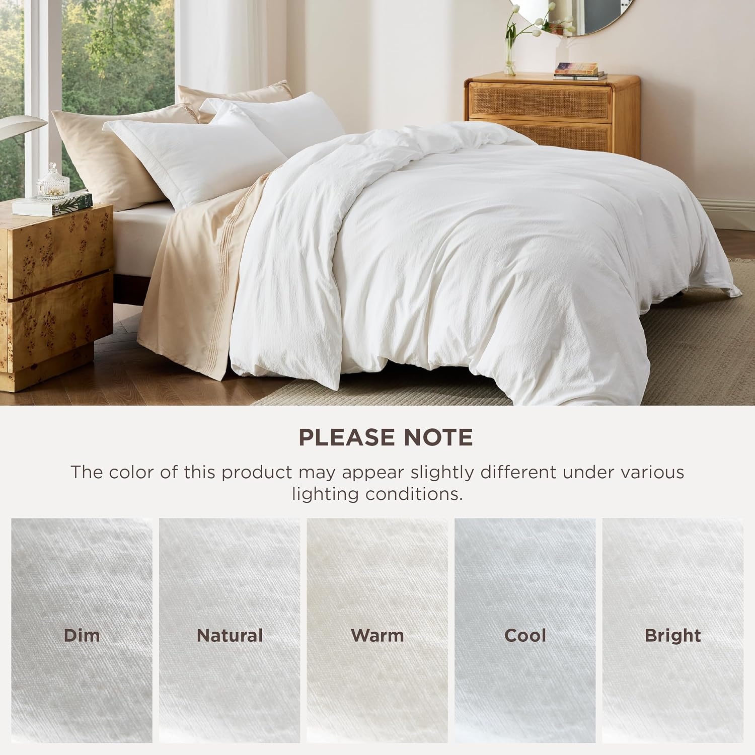 image:imageBedsure Tan Gingham Ruffle Duvet Cover SetVintage Farmhouse Bedding Queen  Cottagecore Aesthetic Ruffle Edges Soft Lightweight Hidden Zipper Inner Ties 90x90 Comforter Cover 2 Pillow Shams19  Cream White No Comforter