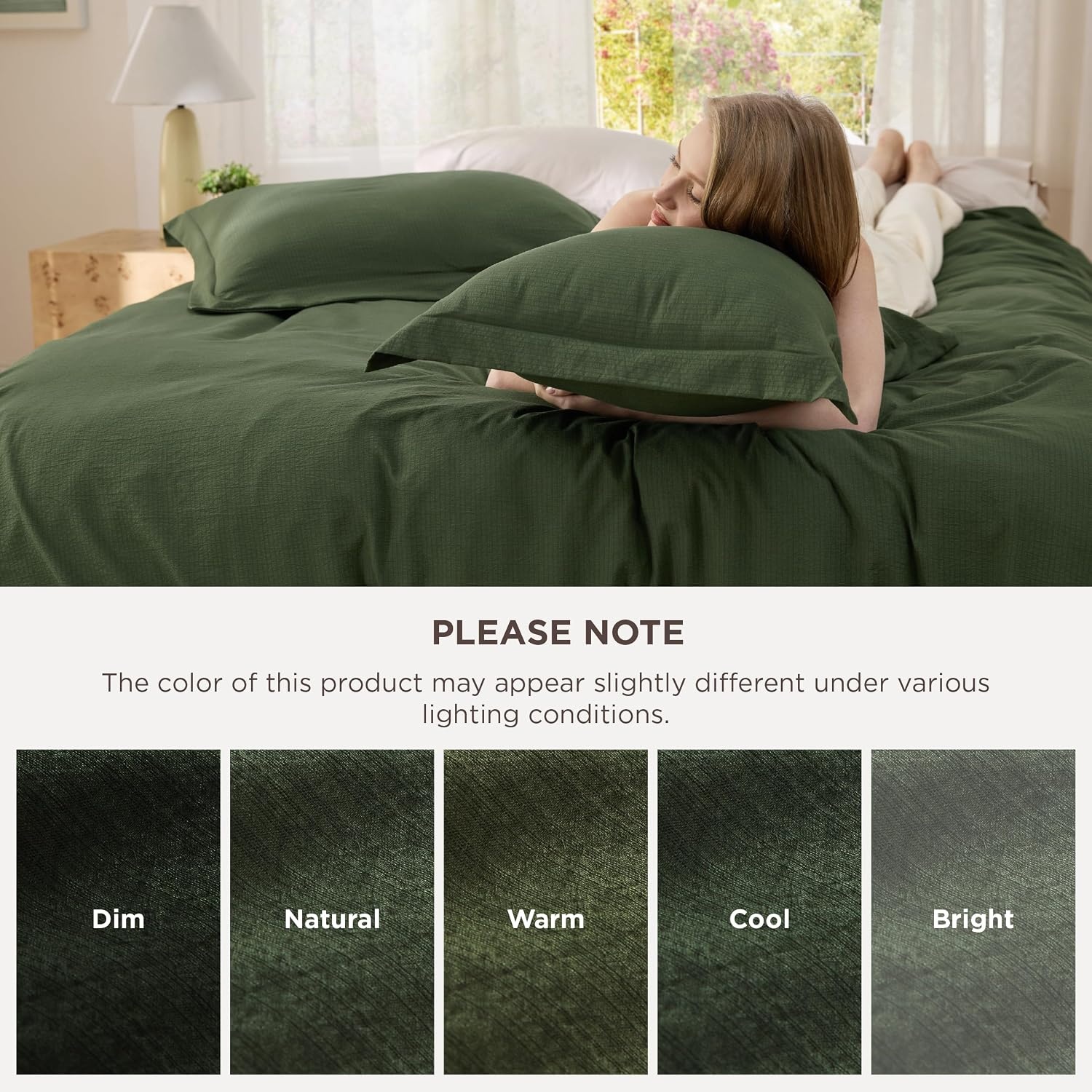 image:imageBedsure Tan Gingham Ruffle Duvet Cover SetVintage Farmhouse Bedding Queen  Cottagecore Aesthetic Ruffle Edges Soft Lightweight Hidden Zipper Inner Ties 90x90 Comforter Cover 2 Pillow Shams21  Olive Green No Comforter