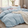 image:imageBedsure Tan Gingham Ruffle Duvet Cover SetVintage Farmhouse Bedding Queen  Cottagecore Aesthetic Ruffle Edges Soft Lightweight Hidden Zipper Inner Ties 90x90 Comforter Cover 2 Pillow Shams20  Sky Blue No Comforter
