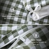 image:imageBedsure Tan Gingham Ruffle Duvet Cover SetVintage Farmhouse Bedding Queen  Cottagecore Aesthetic Ruffle Edges Soft Lightweight Hidden Zipper Inner Ties 90x90 Comforter Cover 2 Pillow Shams25  Olive Green Gingham