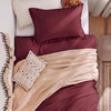 image:imageBedsure Tan Gingham Ruffle Duvet Cover SetVintage Farmhouse Bedding Queen  Cottagecore Aesthetic Ruffle Edges Soft Lightweight Hidden Zipper Inner Ties 90x90 Comforter Cover 2 Pillow Shams10  Burgundy No Comforter