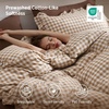 image:imageBedsure Tan Gingham Ruffle Duvet Cover SetVintage Farmhouse Bedding Queen  Cottagecore Aesthetic Ruffle Edges Soft Lightweight Hidden Zipper Inner Ties 90x90 Comforter Cover 2 Pillow Shams24  Tan Gingham