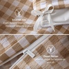 image:imageBedsure Tan Gingham Ruffle Duvet Cover SetVintage Farmhouse Bedding Queen  Cottagecore Aesthetic Ruffle Edges Soft Lightweight Hidden Zipper Inner Ties 90x90 Comforter Cover 2 Pillow Shams24  Tan Gingham