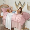 image:imageBedsure Tan Gingham Ruffle Duvet Cover SetVintage Farmhouse Bedding Queen  Cottagecore Aesthetic Ruffle Edges Soft Lightweight Hidden Zipper Inner Ties 90x90 Comforter Cover 2 Pillow Shams09  Pink No Comforter