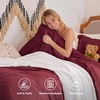 image:imageBedsure Tan Gingham Ruffle Duvet Cover SetVintage Farmhouse Bedding Queen  Cottagecore Aesthetic Ruffle Edges Soft Lightweight Hidden Zipper Inner Ties 90x90 Comforter Cover 2 Pillow Shams10  Burgundy No Comforter