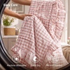 image:imageBedsure Tan Gingham Ruffle Duvet Cover SetVintage Farmhouse Bedding Queen  Cottagecore Aesthetic Ruffle Edges Soft Lightweight Hidden Zipper Inner Ties 90x90 Comforter Cover 2 Pillow Shams27  Pink Gingham