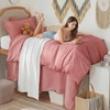image:imageBedsure Tan Gingham Ruffle Duvet Cover SetVintage Farmhouse Bedding Queen  Cottagecore Aesthetic Ruffle Edges Soft Lightweight Hidden Zipper Inner Ties 90x90 Comforter Cover 2 Pillow Shams09  Clay Pink No Comforter