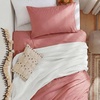 image:imageBedsure Tan Gingham Ruffle Duvet Cover SetVintage Farmhouse Bedding Queen  Cottagecore Aesthetic Ruffle Edges Soft Lightweight Hidden Zipper Inner Ties 90x90 Comforter Cover 2 Pillow Shams09  Clay Pink No Comforter