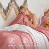 image:imageBedsure Tan Gingham Ruffle Duvet Cover SetVintage Farmhouse Bedding Queen  Cottagecore Aesthetic Ruffle Edges Soft Lightweight Hidden Zipper Inner Ties 90x90 Comforter Cover 2 Pillow Shams09  Clay Pink No Comforter
