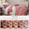 image:imageBedsure Tan Gingham Ruffle Duvet Cover SetVintage Farmhouse Bedding Queen  Cottagecore Aesthetic Ruffle Edges Soft Lightweight Hidden Zipper Inner Ties 90x90 Comforter Cover 2 Pillow Shams09  Pink Clay No Comforter