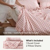 image:imageBedsure Tan Gingham Ruffle Duvet Cover SetVintage Farmhouse Bedding Queen  Cottagecore Aesthetic Ruffle Edges Soft Lightweight Hidden Zipper Inner Ties 90x90 Comforter Cover 2 Pillow Shams27  Pink Gingham