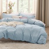 image:imageBedsure Tan Gingham Ruffle Duvet Cover SetVintage Farmhouse Bedding Queen  Cottagecore Aesthetic Ruffle Edges Soft Lightweight Hidden Zipper Inner Ties 90x90 Comforter Cover 2 Pillow Shams20  Sky Blue No Comforter