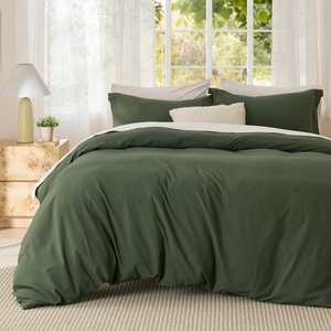 image:imageBedsure Tan Gingham Ruffle Duvet Cover SetVintage Farmhouse Bedding Queen  Cottagecore Aesthetic Ruffle Edges Soft Lightweight Hidden Zipper Inner Ties 90x90 Comforter Cover 2 Pillow Shams21  Olive Green No Comforter