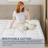 image:imageBedsure Mattress Pad Twin Size  Breathable Cotton Mattress Topper Quilted Fitted Bed Cover with 821 Inches Deep Pocket Soft Fluffy Pillow Top WhiteWhite