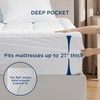image:imageBedsure Mattress Pad Twin Size  Breathable Cotton Mattress Topper Quilted Fitted Bed Cover with 821 Inches Deep Pocket Soft Fluffy Pillow Top WhiteWhite