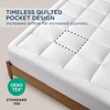 image:imageBedsure Mattress Pad Twin Size  Breathable Cotton Mattress Topper Quilted Fitted Bed Cover with 821 Inches Deep Pocket Soft Fluffy Pillow Top WhiteWhite
