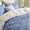 image:imageBedsure Duvet Cover Queen Size  Reversible Green FloralampBird Duvet Cover Set with Zipper Closure 3 Pieces Mistletoe Bedding Set with 8 Corner Ties and 2 Pillow Shams 20x2624  Infinity Blue No Comforter