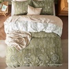 image:imageBedsure Duvet Cover Queen Size  Reversible Green FloralampBird Duvet Cover Set with Zipper Closure 3 Pieces Mistletoe Bedding Set with 8 Corner Ties and 2 Pillow Shams 20x2620  Olive Green No Comforter