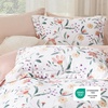 image:imageBedsure Duvet Cover Queen Size  Reversible Green FloralampBird Duvet Cover Set with Zipper Closure 3 Pieces Mistletoe Bedding Set with 8 Corner Ties and 2 Pillow Shams 20x2614  Pale Blush Floral No Comforter
