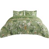 image:imageBedsure Duvet Cover Queen Size  Reversible Green FloralampBird Duvet Cover Set with Zipper Closure 3 Pieces Mistletoe Bedding Set with 8 Corner Ties and 2 Pillow Shams 20x2605  Flourishing Reverie No Comforter