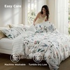 image:imageBedsure Duvet Cover Queen Size  Reversible Green FloralampBird Duvet Cover Set with Zipper Closure 3 Pieces Mistletoe Bedding Set with 8 Corner Ties and 2 Pillow Shams 20x2604  Coconut White No Comforter