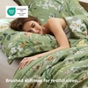 image:imageBedsure Duvet Cover Queen Size  Reversible Green FloralampBird Duvet Cover Set with Zipper Closure 3 Pieces Mistletoe Bedding Set with 8 Corner Ties and 2 Pillow Shams 20x2605  Flourishing Reverie No Comforter