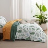 image:imageBedsure Duvet Cover Queen Size  Reversible Green FloralampBird Duvet Cover Set with Zipper Closure 3 Pieces Mistletoe Bedding Set with 8 Corner Ties and 2 Pillow Shams 20x2607  Mallard Green No Comforter