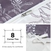 image:imageBedsure Duvet Cover Queen Size  Reversible Green FloralampBird Duvet Cover Set with Zipper Closure 3 Pieces Mistletoe Bedding Set with 8 Corner Ties and 2 Pillow Shams 20x2608  Grayish Purple No Comforter