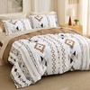 image:imageBedsure Duvet Cover Queen Size  Reversible Green FloralampBird Duvet Cover Set with Zipper Closure 3 Pieces Mistletoe Bedding Set with 8 Corner Ties and 2 Pillow Shams 20x2626  Modern Boho No Comforter