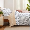 image:imageBedsure Duvet Cover Queen Size  Reversible Green FloralampBird Duvet Cover Set with Zipper Closure 3 Pieces Mistletoe Bedding Set with 8 Corner Ties and 2 Pillow Shams 20x2621  White No Comforter