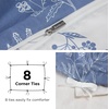 image:imageBedsure Duvet Cover Queen Size  Reversible Green FloralampBird Duvet Cover Set with Zipper Closure 3 Pieces Mistletoe Bedding Set with 8 Corner Ties and 2 Pillow Shams 20x2624  Infinity Blue No Comforter