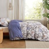 image:imageBedsure Duvet Cover Queen Size  Reversible Green FloralampBird Duvet Cover Set with Zipper Closure 3 Pieces Mistletoe Bedding Set with 8 Corner Ties and 2 Pillow Shams 20x2617  Blue Blossm No Comforter