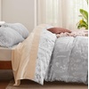 image:imageBedsure Duvet Cover Queen Size  Reversible Green FloralampBird Duvet Cover Set with Zipper Closure 3 Pieces Mistletoe Bedding Set with 8 Corner Ties and 2 Pillow Shams 20x2622  Grey No Comforter