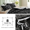 image:imageBedsure Duvet Cover Queen Size  Reversible Green FloralampBird Duvet Cover Set with Zipper Closure 3 Pieces Mistletoe Bedding Set with 8 Corner Ties and 2 Pillow Shams 20x2623  Black No Comforter