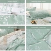 image:imageBedsure Duvet Cover Queen Size  Reversible Green FloralampBird Duvet Cover Set with Zipper Closure 3 Pieces Mistletoe Bedding Set with 8 Corner Ties and 2 Pillow Shams 20x2603  Sage Green No Comforter