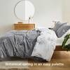 image:imageBedsure Duvet Cover Queen Size  Reversible Green FloralampBird Duvet Cover Set with Zipper Closure 3 Pieces Mistletoe Bedding Set with 8 Corner Ties and 2 Pillow Shams 20x2600  GreyWhite No Comforter