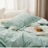 image:imageBedsure Duvet Cover Queen Size  Reversible Green FloralampBird Duvet Cover Set with Zipper Closure 3 Pieces Mistletoe Bedding Set with 8 Corner Ties and 2 Pillow Shams 20x2603  Sage Green No Comforter