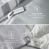 image:imageBedsure Duvet Cover Queen Size  Reversible Green FloralampBird Duvet Cover Set with Zipper Closure 3 Pieces Mistletoe Bedding Set with 8 Corner Ties and 2 Pillow Shams 20x2606  Formal Grey No Comforter