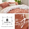 image:imageBedsure Duvet Cover Queen Size  Reversible Green FloralampBird Duvet Cover Set with Zipper Closure 3 Pieces Mistletoe Bedding Set with 8 Corner Ties and 2 Pillow Shams 20x2619  Terracotta No Comforter