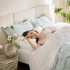 image:imageBedsure Duvet Cover Queen Size  Reversible Green FloralampBird Duvet Cover Set with Zipper Closure 3 Pieces Mistletoe Bedding Set with 8 Corner Ties and 2 Pillow Shams 20x2603  Sage Green No Comforter