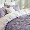 image:imageBedsure Duvet Cover Queen Size  Reversible Green FloralampBird Duvet Cover Set with Zipper Closure 3 Pieces Mistletoe Bedding Set with 8 Corner Ties and 2 Pillow Shams 20x2608  Grayish Purple No Comforter