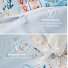 image:imageBedsure Duvet Cover Queen Size  Reversible Green FloralampBird Duvet Cover Set with Zipper Closure 3 Pieces Mistletoe Bedding Set with 8 Corner Ties and 2 Pillow Shams 20x2618  Winter Sky No Comforter