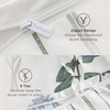 image:imageBedsure Duvet Cover Queen Size  Reversible Green FloralampBird Duvet Cover Set with Zipper Closure 3 Pieces Mistletoe Bedding Set with 8 Corner Ties and 2 Pillow Shams 20x2604  Coconut White No Comforter