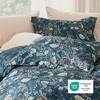 image:imageBedsure Duvet Cover Queen Size  Reversible Green FloralampBird Duvet Cover Set with Zipper Closure 3 Pieces Mistletoe Bedding Set with 8 Corner Ties and 2 Pillow Shams 20x2616  Navy Blue Floral No Comforter