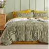 image:imageBedsure Duvet Cover Queen Size  Reversible Green FloralampBird Duvet Cover Set with Zipper Closure 3 Pieces Mistletoe Bedding Set with 8 Corner Ties and 2 Pillow Shams 20x2620  Olive Green No Comforter