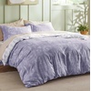 image:imageBedsure Duvet Cover Queen Size  Reversible Green FloralampBird Duvet Cover Set with Zipper Closure 3 Pieces Mistletoe Bedding Set with 8 Corner Ties and 2 Pillow Shams 20x2600  Misty Lilac No Comforter