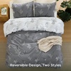 image:imageBedsure Duvet Cover Queen Size  Reversible Green FloralampBird Duvet Cover Set with Zipper Closure 3 Pieces Mistletoe Bedding Set with 8 Corner Ties and 2 Pillow Shams 20x2600  GreyWhite No Comforter